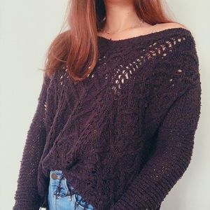 Free People Black Sweater